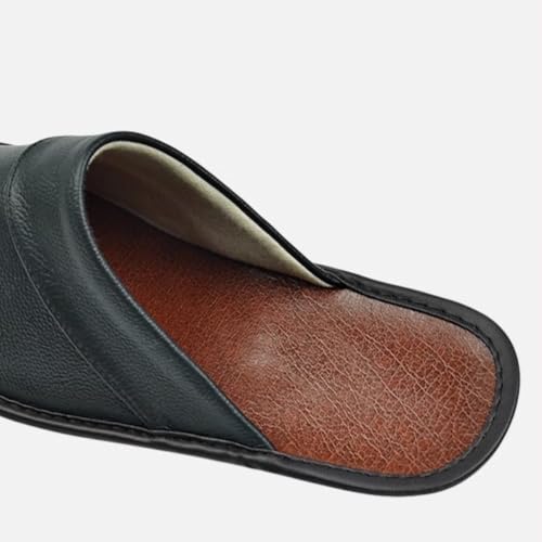 Men's Thermal Full Leather Slippers