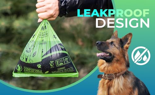 Image of Biodegradable Poop Bags- Extra Thick, Leak-Proof, Lavender-Scented Compostable for Perfect Pet Waste Disposal | 270-Count Heavy Duty Pet Cleanup Bags