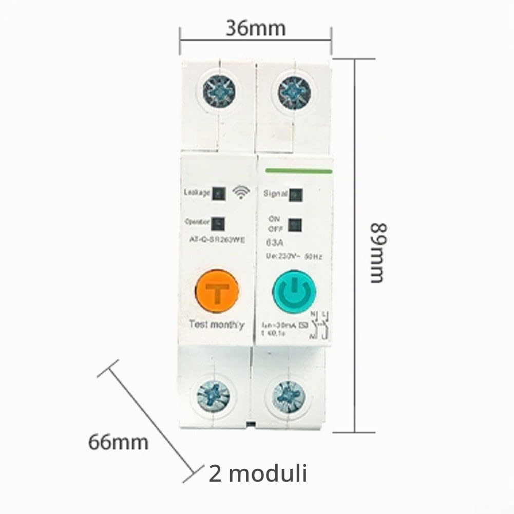63A WIFI Interruttore per Ewelink APP WIFI Interruttore Intelligente 2P 63A DIN ​Rail Smart Switch Remote