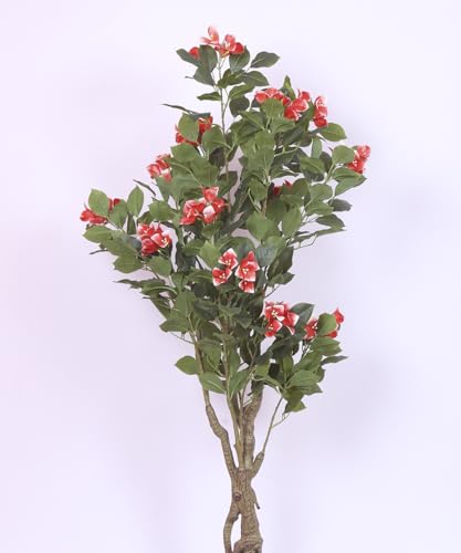 Image of Artificial Pink Bougainvillea Plant with Pot - 4.2 Feet | Realistic Plant - Trees - Flowers | Indoor Tropical | Home - Shop - Office | Gifting - Decor - Ambience - Durable | No Maintenance