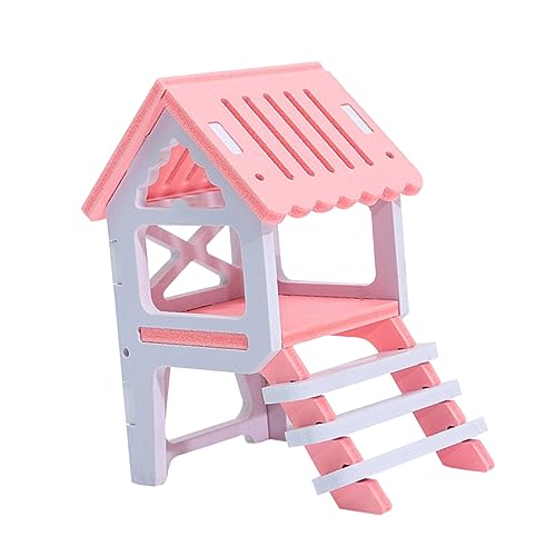 COLLBATH ハムスター 巣穴 ロフト おもちゃ 木製 ハムスター ランダムカラー