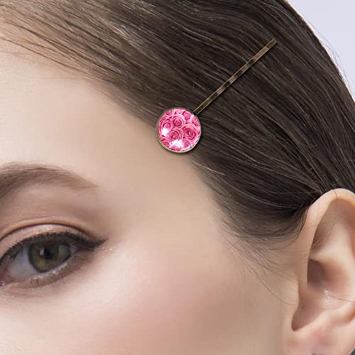 Rosas naturales rosas para el pelo evitan tocados artificiales 5