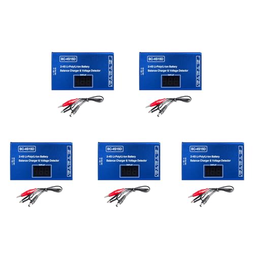 Booso 5X BC-4S15D BateríA Lipo Li-Ion Cargador de Equilibrio Detector de Voltaje Pantalla Digital LCD Cargador de Equilibrio para BateríA RC