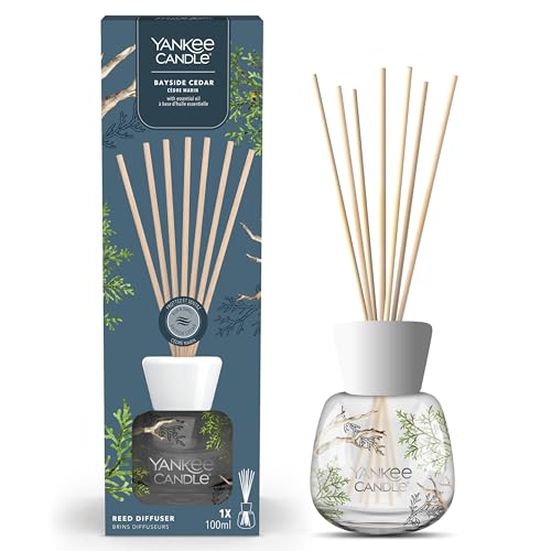 Yankee Candle Signature Reed Diffuser | Bayside Cedar | 100ml | up to 10 Weeks of Fragrance for Women