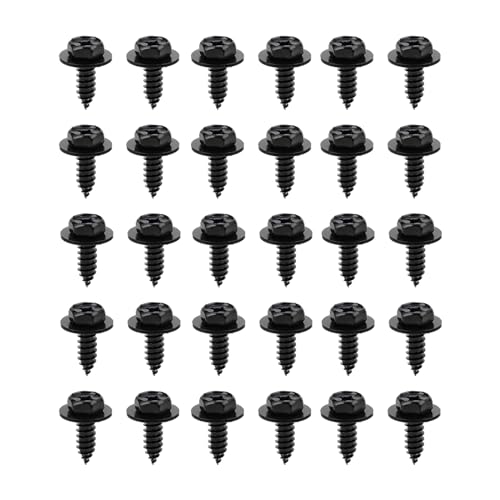 Dickno DICKNO-792CF 30 Pcs Car Fender Liner Screw Bolt, Automotive Bumper Mud Flaps Wheel Wells Screws Bolts 90159-60498 Compatible cover