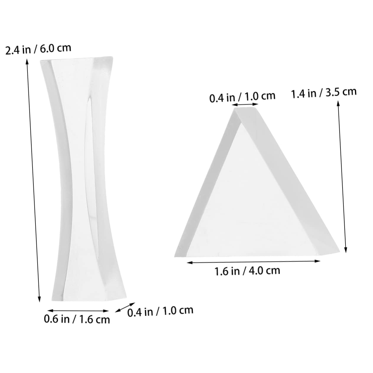 VILLFUL 2pcs Concave Lens Set Physics Optical Experiment Digital Precision Portable Educational Kit