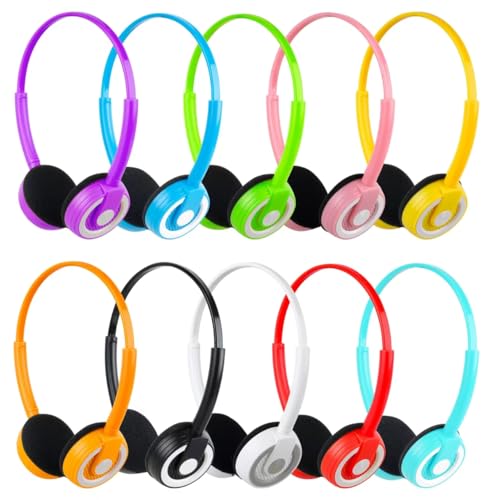 Écouteurs étudiants lot de 10 prise jack 3.5mm pour tablettes pc