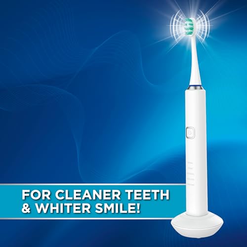 Miracle Smile Sonic Toothbrush, 40,000 VPM Electric Toothbrush with 5 Cleaning Modes, Includes 6 Brush Heads, USB Dock & Travel Case, Cordless, Water Resistant Rechargeable Toothbrush - Image 6