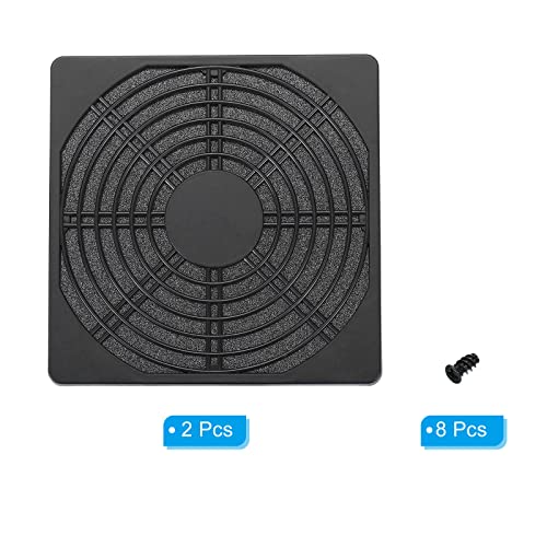 PATIKIL 150mm Cooling Fan Filter with Screw, 2 Pack ABS Ventilator Grill Protector Guard for Fan Protective Cover DIY Black - Image 3