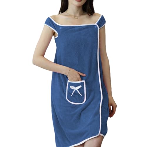 Generisch Bata de sauna con bolsillo – Toalla de sauna para mujer, toalla de sauna portátil de forro polar coral | Toalla de baño cómoda y de secado rápido para baño o ducha