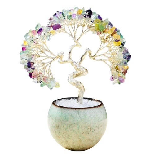 Runyangshi Color Fluorite Crystal Tree...