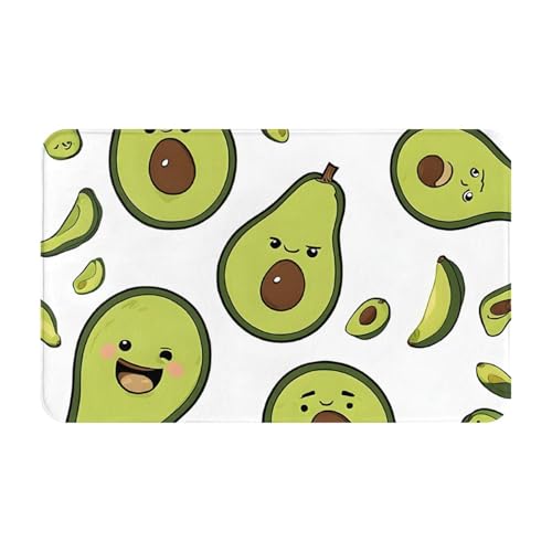 Cartoon Pears Print Living Room Bathroom Kitchen Anti Slip and Absorbent Carpet, Indoor Entrance Door Muddy Floor Mat, Ultra Soft Washable Carpet 21x31.5 Inches