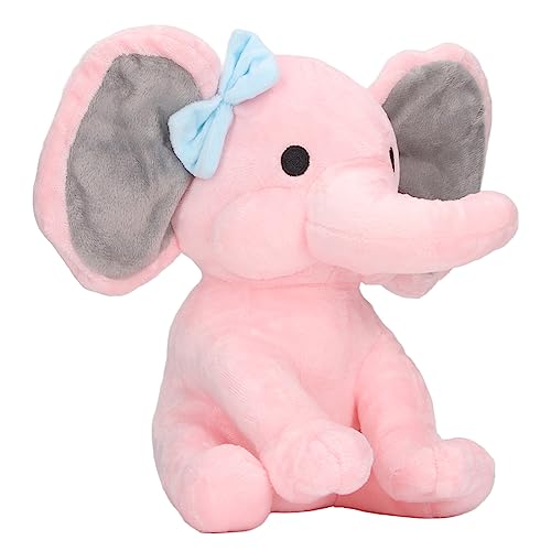 Lindo Elefante de Peluche, Muñeco de Peluche Suave y Seguro para Niños, Decoración Cómoda para el Hogar y la Oficina, 25 Cm (Pink)