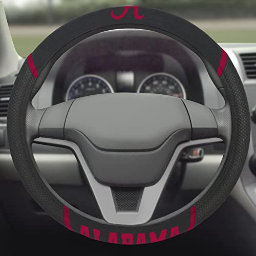 FANMATS 14804 Alabama Crimson Tide Embroidered Steering Wheel Cover 15" x 15" - Thumbnail 2