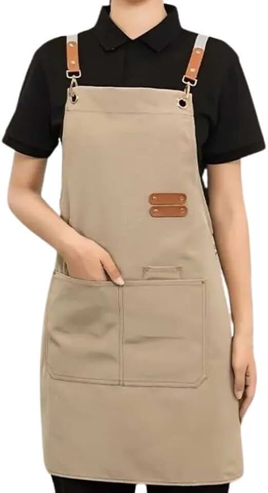 Avental de Lona Impermeável Unissex e Ajustável Resistente a Óleo e Manchas para Cozinha e Churrasco