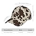 BREAUX Brown Cow Spots Fashion Curved Brim Baseball Cap, Trendy Baseball Cap, Casual Adjustable Men's and Women's Hats