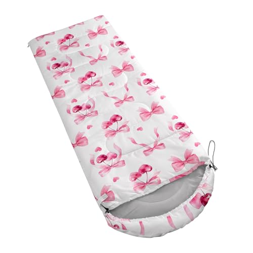 Image of QOOMO Axolotl Cute Camping Sleeping Bags,3 Season Warm & Cool Weather,Lightweight,Waterproof Sleeping Bags for Adults & Kids,Traveling,and Outdoors