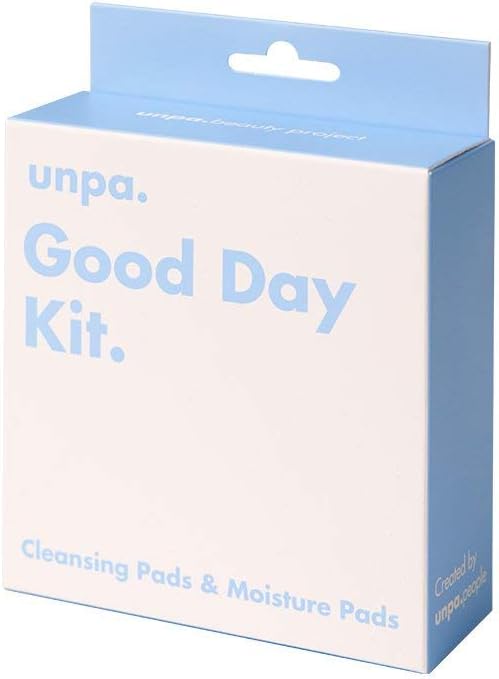 [unpa.] Good Day Kit(6.7g): 6 Sets of Cleansing Pads and Moisturizing Pads. Travel-Sized Makeup Remover Kit for Quick Makeup Fixes & Retouches