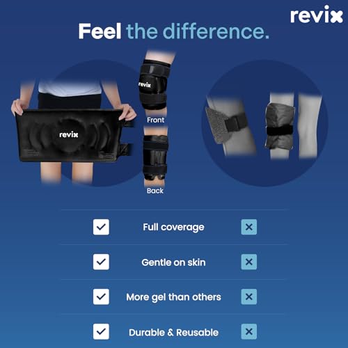 Image of REVIX XL Ice Pack for Knee Replacement Recovery, Ice Wrap with Cold Compression for Discomfort and Fatigue, Gel Cold Pack Wrap Around Entire Knee, Promoting Flexibility and Mobility