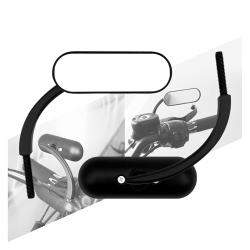 Espejos Retrovisores Moto Laterales Giratorios Negros para Modelos Softail