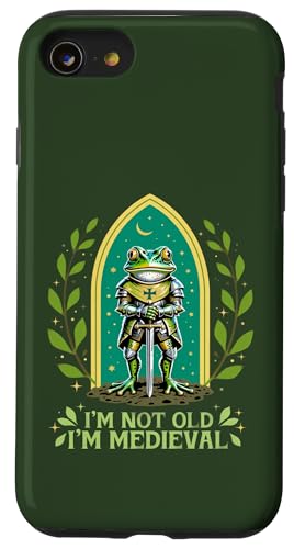 Im Not Old I'm Medieval Funny Frog Knight �t�@���^�W�[ ���[���A �X�}�z�P�[�X iPhone SE (2020) / 7 / 8 �p