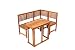 Produktbild Holz Eckbank Saigon mit Tisch Gartenbank Holzbank Sitzbank Bank Gartenmöbel Parkbank Sitzgarnitur 150x100cm Hartholz