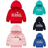 Kleinkind Baby Jungen Mädchen Warme Hoodie Sweatshirt Cartoon Kapuzenpullover Kapuze Sweatshirts Druck Fleece Hoodie Kinder Winter Warm Pullover Verdickende Langarm Kapuzenjacke