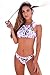 Cupshe Fashion Women's Fresh Flower Printing Tank Padding Bikini Set Swimsuits (L)