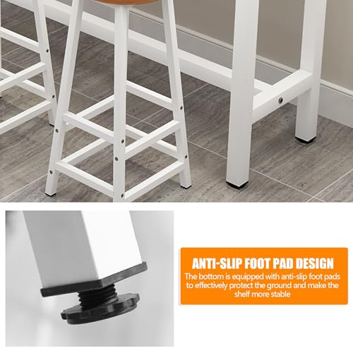Mesa rectangular para bar de fuerte carga con soporte de metal para cafeterías 6