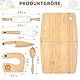 LETTO & TAILOR Hölzernes Kindermesser und Kinderbackset für echtes Kochen, 6 PCS Kleinkind Montessori Küchenwerkzeuge, Kochen und Backen für kleine Köche