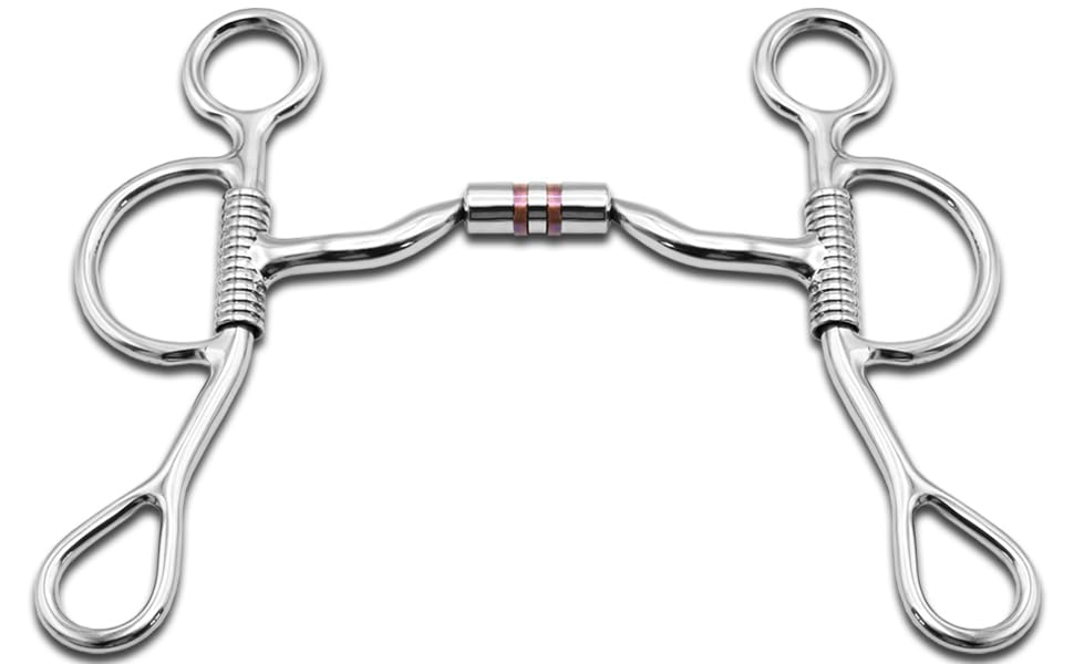 322 - Loose Ring Horse Bit Comfort Snaffle with Copper Roller Horse Bit (5 inch)