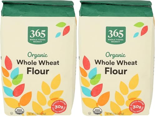Image of 365 by Whole Foods Market, Organic 100% Whole Wheat Flour, 80 Ounce (Pack of 2)