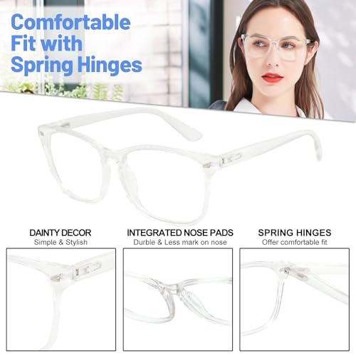 Image of 4 PACKS Blue Light Blocking Reading Glasses Women 1.0 1.25 1.5 1.75 2.0 2.25 2.5 2.75 3.0 3.5 4.0 5.0 6.0