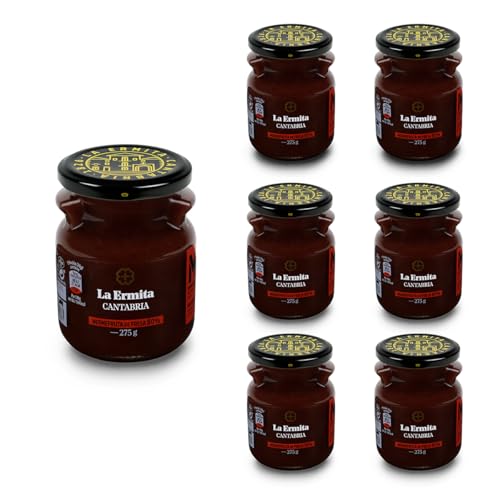 LA ERMITA MermeFruta de Fresa, Compota Estilo Mermelada con 80% Fruta, Sabor Natural y Sin Conservantes, Tarro de Vidrio 275 g (Pack 6 unidades)