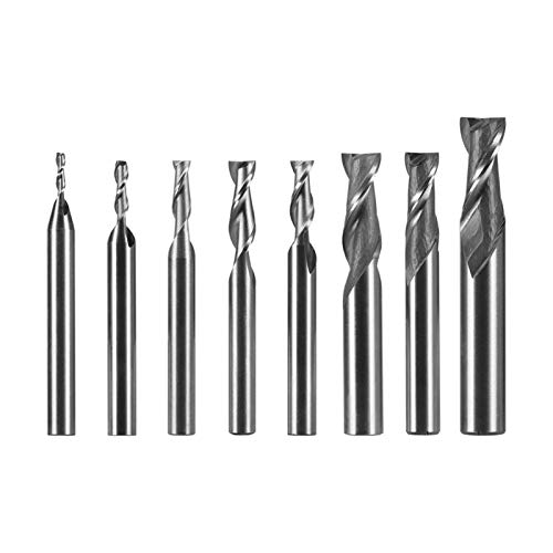 Kengbi Materials Thread Mill 1Mm-12Mm Hss 2 Flute End Mill Cutter Cnc Straight Shank Milling Woodworking Tool End Mill Router Bit For Wood Cutters (Cutting Edge Diameter : 9Mm) #TOP2