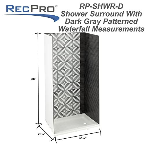 image for RecPro RV Shower Surround Only | No Adhesive Included | One Piece Desi