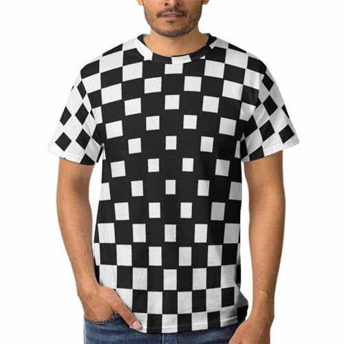 Tshirt col rond homme Damier aux finitions haut de gamme