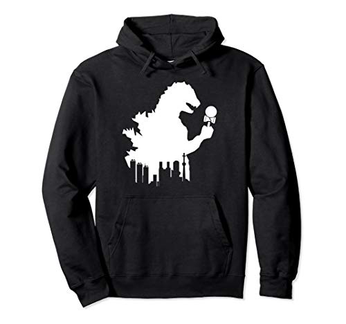 Kendama Monster And Tokyo Skyline, Spirit Of Kendama Pullover Hoodie