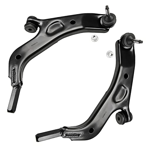 Image of Detroit Axle - 4pc Front Lower Control Arms Kit for 09 Ford Flex 08-09 Taurus X Mercury Sable, 2 Lower Control Arm w /Ball Joint Assembly 2 Outer Tie Rod Ends Replacement