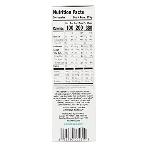 Goodpop, Strawberry Shortcake Frozen Pop - Dairy Free Organic - 9 Fl Oz (Pack Of 4) #TOP6