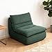 HOMCOM Bodenstuhl mit einteiligem ultrahochdichtem Schaumstoff, Bodensessel Lazy Sofa mit Samtoptik Meditationsstuhl Relaxsessel für Zuhause, Büro, Grün