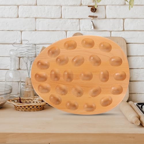 Support de rangement compact pour œufs farcis KICHOUSE réutilisable en bois