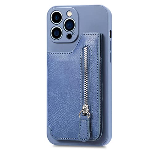 Étui portefeuille iPhone 14 13 12 Pro Max résolvant le manque de place avec son zip en cuir
