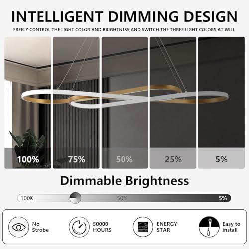 Image of Gold Creative Modern LED Pendant Chandelier