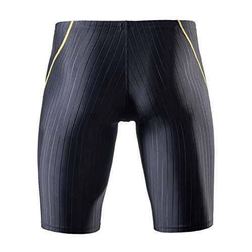 Image of MY KILOMETRE Men's Swimsuit Jammer Solid Swim Jammers Endurance Long Racing Training Swimsuit