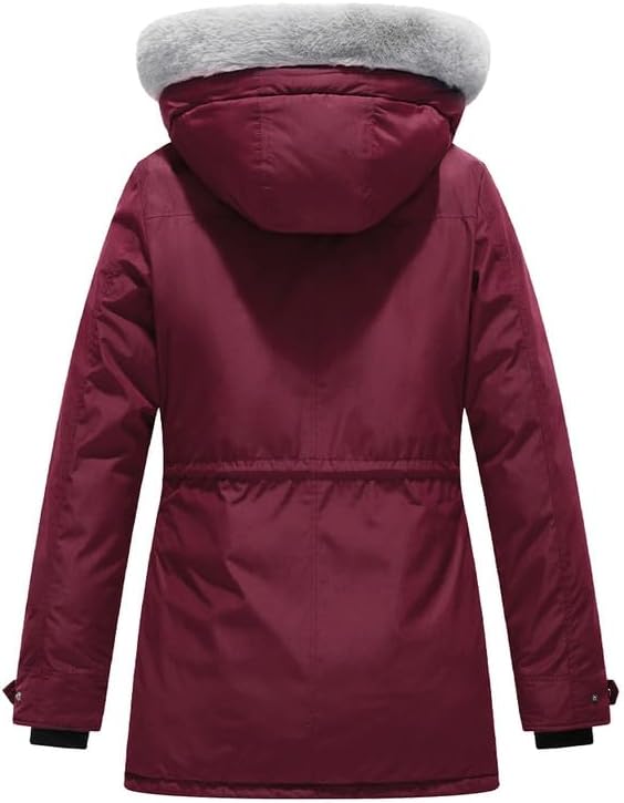 KVE Women's Quilted Winter Coat (Standard & Plus Size) Warm Puffer Jacket Thicken Parka with Removable Hood - Image 3