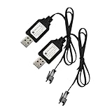 7.4V SM-3PIN RC Car Charger for Li-Ion Battery | Fast Charging & Overcharge Protection | Compatible with Remote Control Toys Battery, Universal Charger for 2S 7.4V LiPo/Li-Ion Batteries (2Pack)