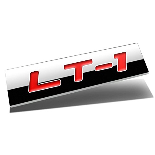 Image of Auto Dynasty Chrome Finish Metal Emblem LT1 Badge (Red Letter)