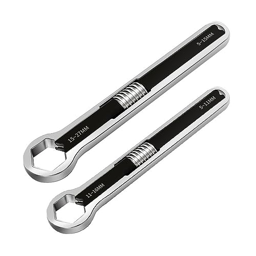 Clés à anneaux multifonctionnelles : kit de 2 pièces double tête réglables - 2