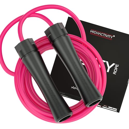 Image of Professional Heavy Skipping Rope for Man Women & Children Adjustable Weighted Skipping Rope for Exercise, Tangle Free, 10 Feet, Neon Pink